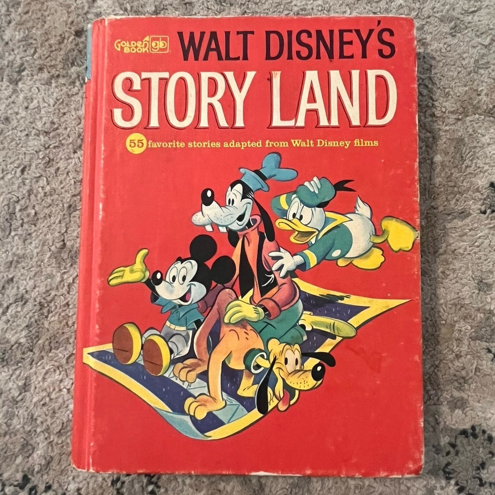 Golden Press Disney 55 Favorite Stories Illustrated Hardcover Mickey Mouse Goofy